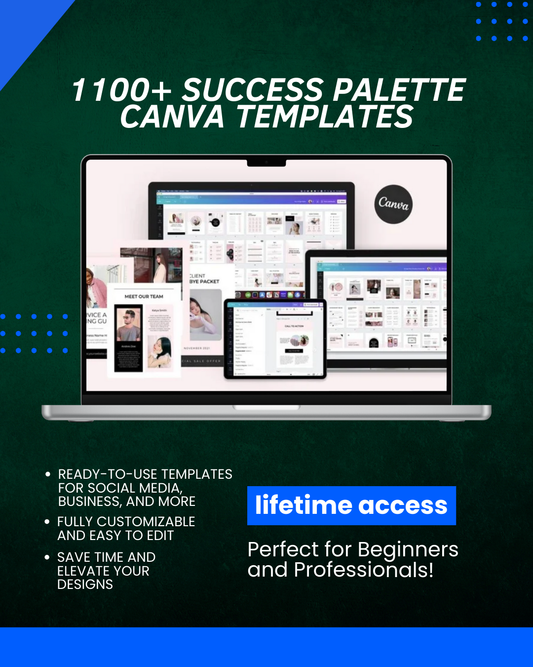 1100+ Success Palette Canva Templates