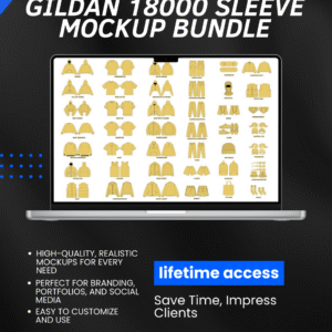 Gildan-18000 Sleeve Mockup Bundle
